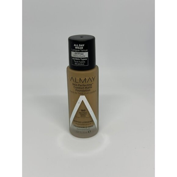 Almay Skin Perfecting Comfort Matte Foundation 180 Neutral 1 Fl Oz  All-Day Wear - Picture 1 of 3
